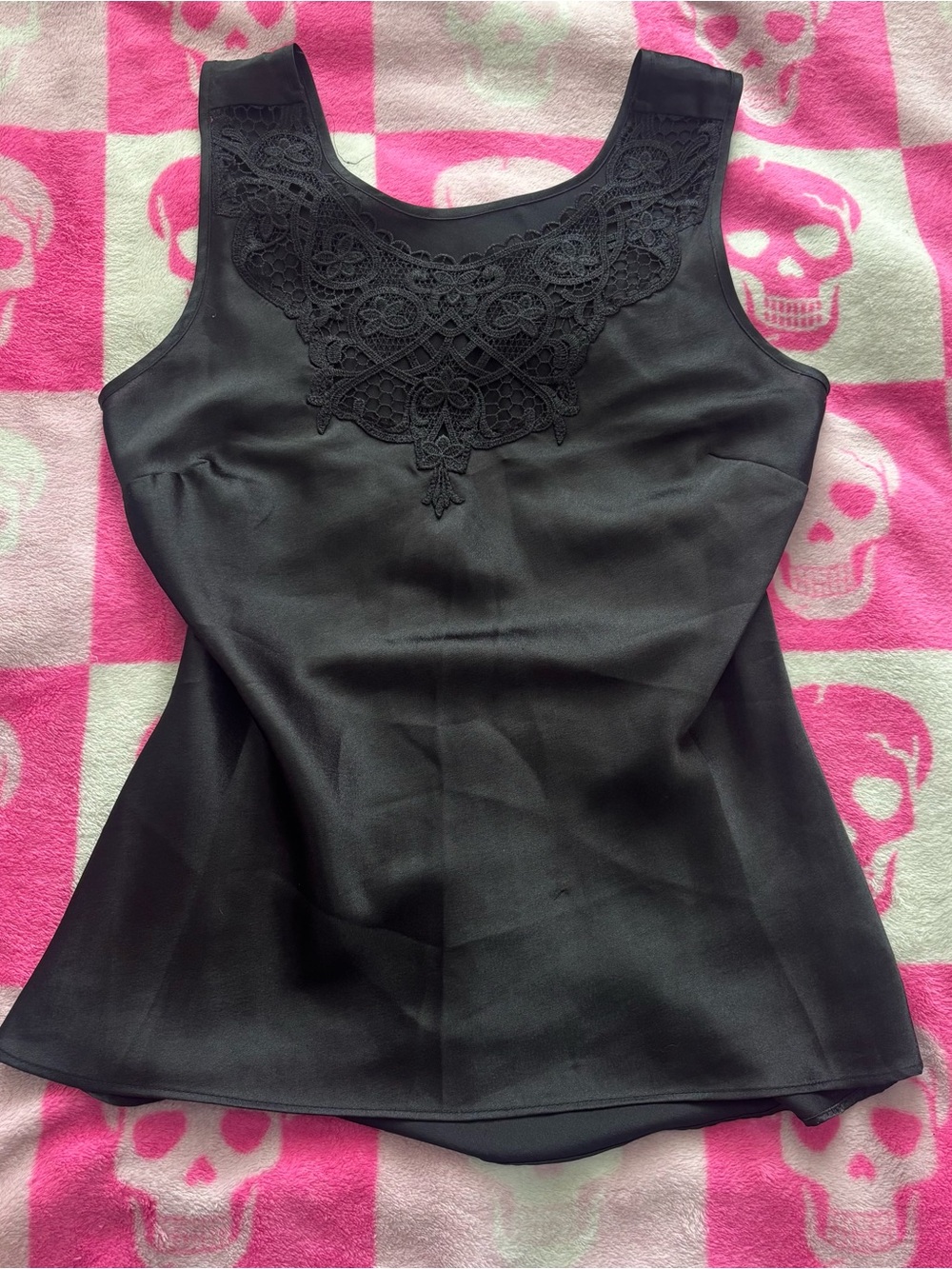 Cinema Etoile Vintage Black Lingerie Cami Tank